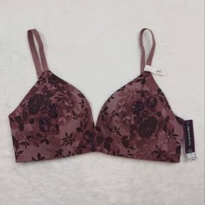 Ambrielle 36C Organic Cotton Wire Free Floral Bra New NWOT $32